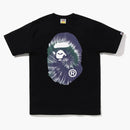 Bape Tie Dye Big Ape Head Tea Black Purple