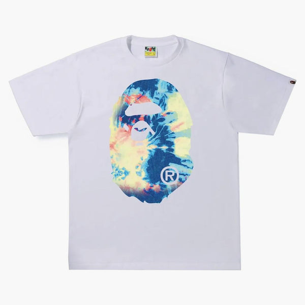 Bape Tie Dye Big Ape Head Tee White/multi