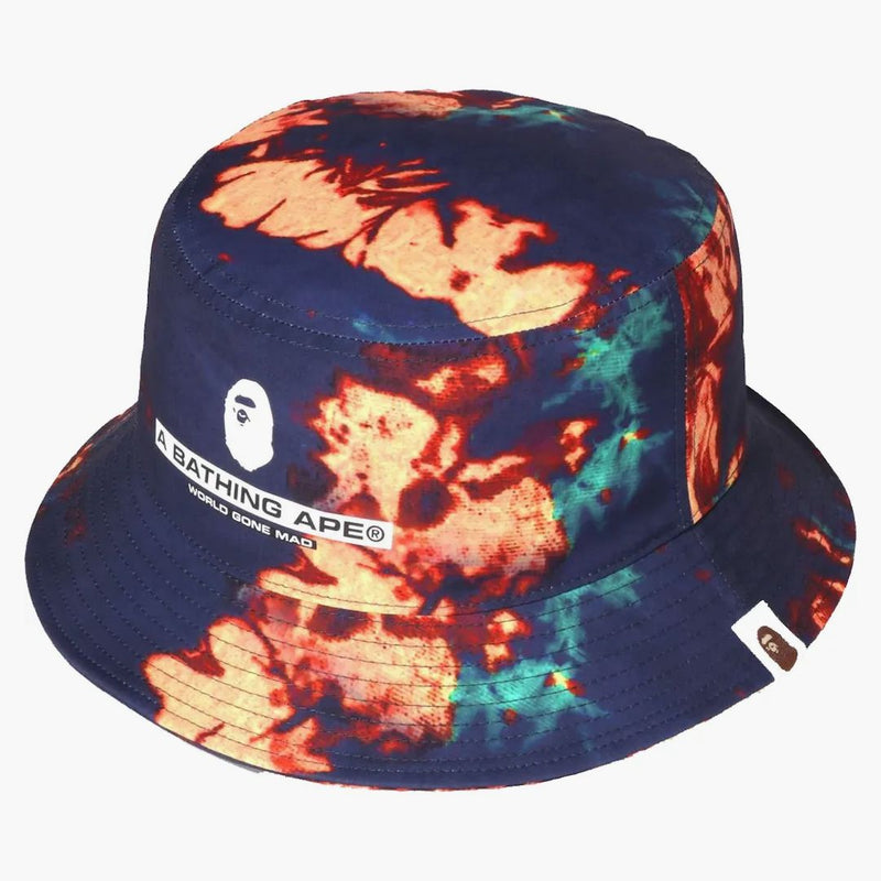 Bape Tie Dye Bucket has Navy