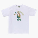 Bape Tie Dye College Tee White/beige