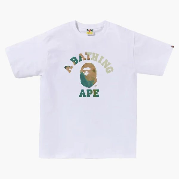 Bape Tie Dye College Tee White/beige