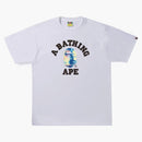 Bape tie tye college tee white/multi