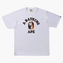 BAPE TIE DYE COLLEGE TEE VIT/NAVY