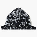 BAPE TIE TIE DYE PONR SHARK Wide Full Zip Hoodie Black