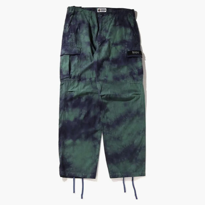 BAPE TIE DILY DYE RELAWED FIT FIT 6 KAPPEC PANTS fialové