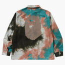 Bape tie dye relaxed fit cpo shirt beige