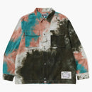 Bape tie dye relaxed fit cpo shirt beige