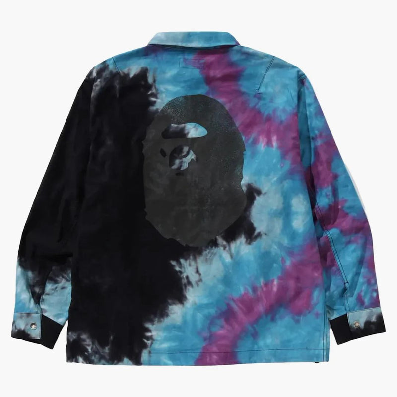 Bape Tie Dye Relaxed Fit CPO Shirt Black