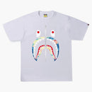 BAPE TIE Dye Shark Tee White/Multi