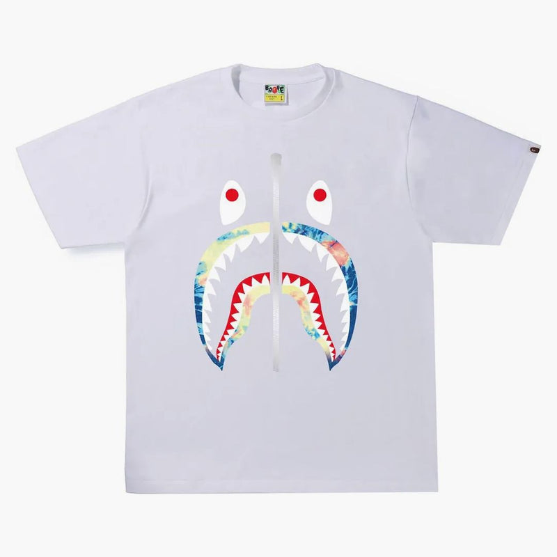 Bape Tie Dye Shark Tee White/Multi