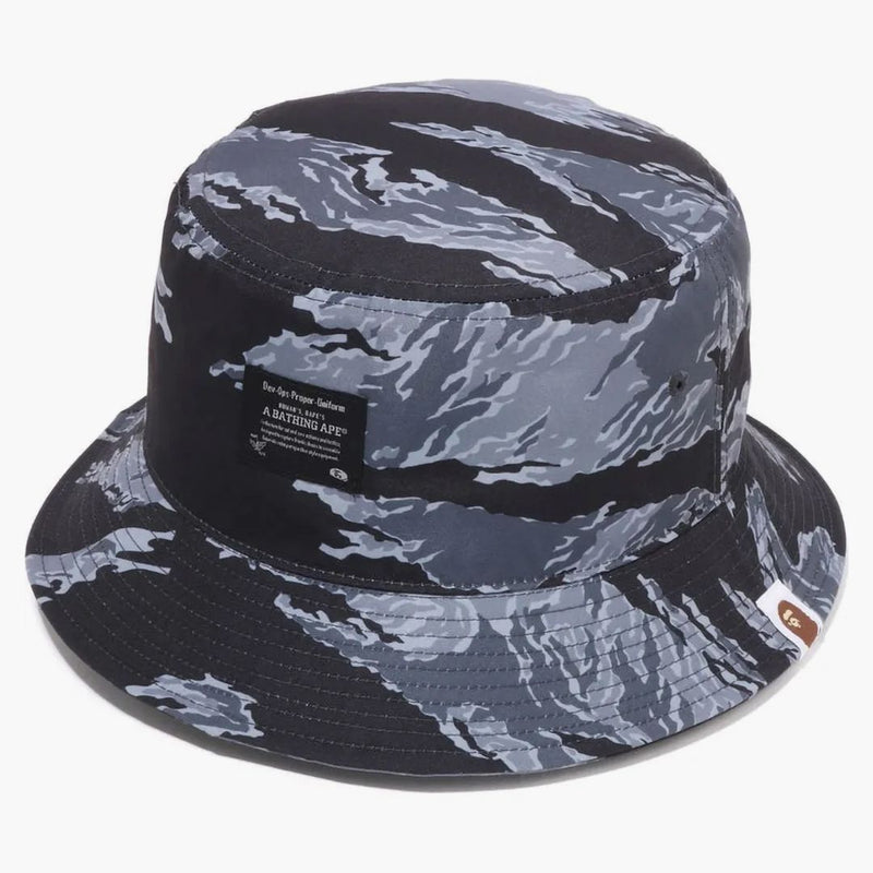 Bape Tiger Camo Bucket Hat Black