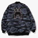 Bape Tiger Camo Long Ma-1 Jacket Black