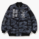 Bape Tiger Camo Long Ma-1 Jacket Black