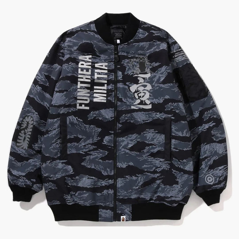 Bape Tiger Camo Long Ma-1 Black