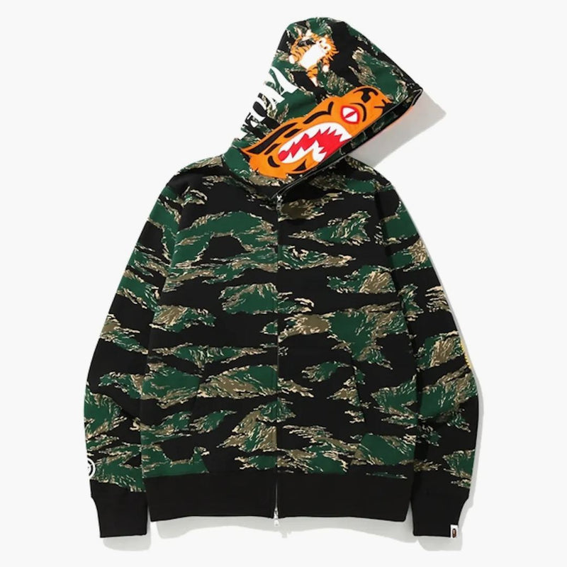Bape Tiger Camo Tiger Full Zip Hoodie Green
