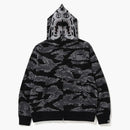 Bape Tiger Camo Tiger Relaxed Fit Full Zip Hoodie (FW22) Black