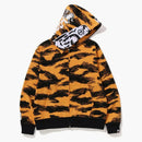 Bape Tiger Camo Tiger Relaxed Fit Full Zip Hoodie (FW22) Orange