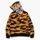 Bape Tiger Camo Tiger Relaxed Fit Full Zip Hoodie (FW22) Orange