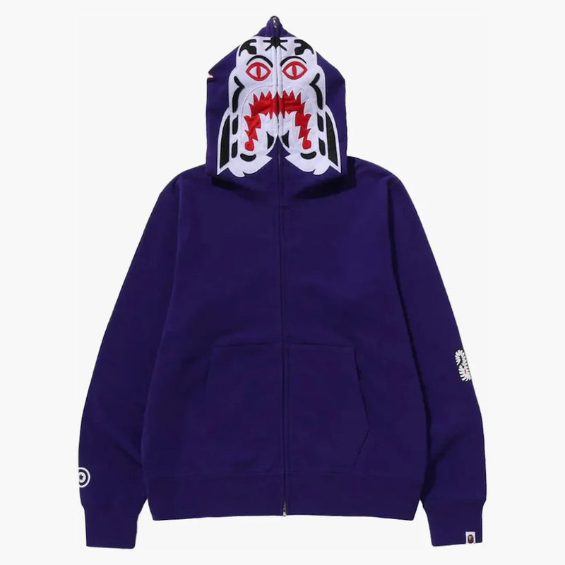 Bape Tiger Full Zip Hoodie (fw23) Purple
