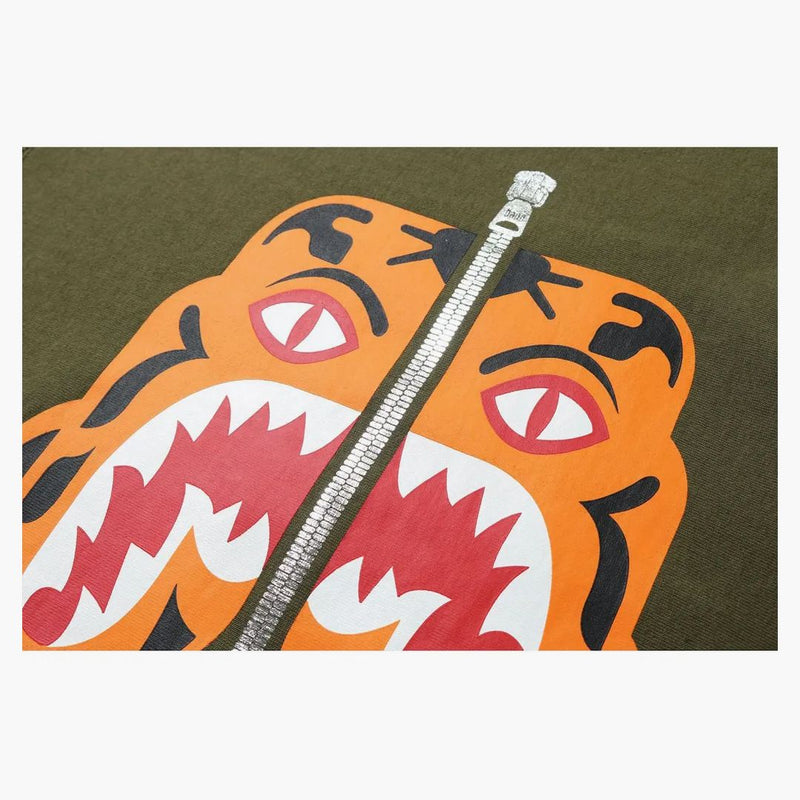 Bape Tiger Heavy Weight Crewneck (fw19) Olive