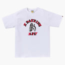 Bape Tiger Shark Japanese Letter Tea White