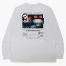 Bape Time to Dreing Relajado Fit L/S Tea White