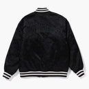 Bape Tonal Solid Camo Padded Varsity Jacket Black