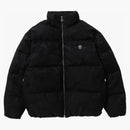 Bape Tonal Solid Camo Puffer Down Jacket Black