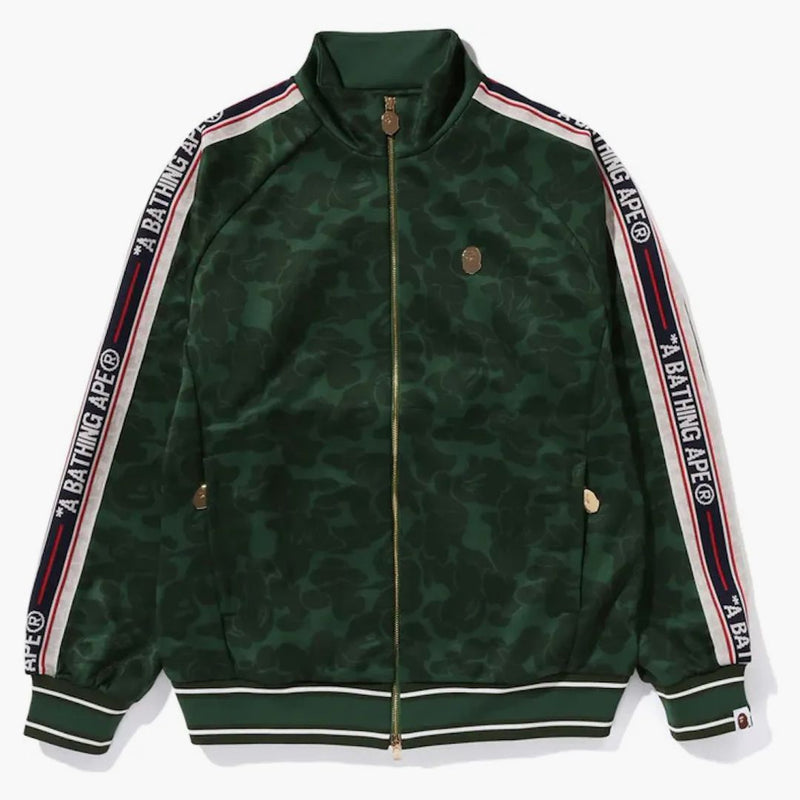 Bape Tonal Solid Camo Track Jacket Green