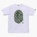 Bape Traditional Japanese Pattern Ape Head Tee White/Green