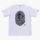 Bape traditional Japanese pattern ape head tea white/navy