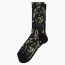 Bape Trial Camo Ape Head One Point Socks Green
