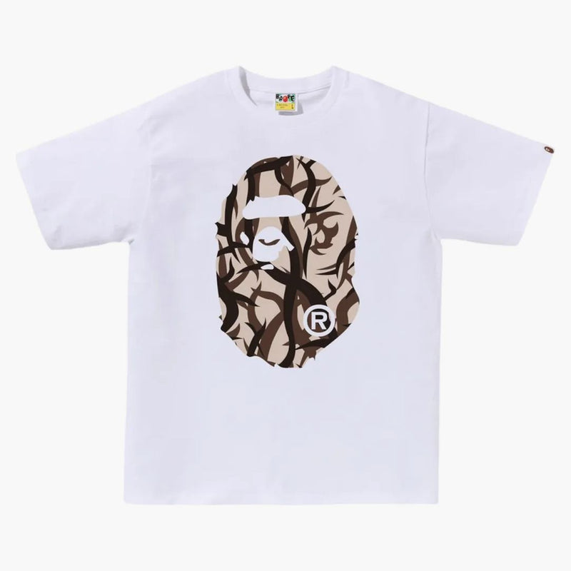 Bape Trial Camo Big Ape Head Tea White/Beige