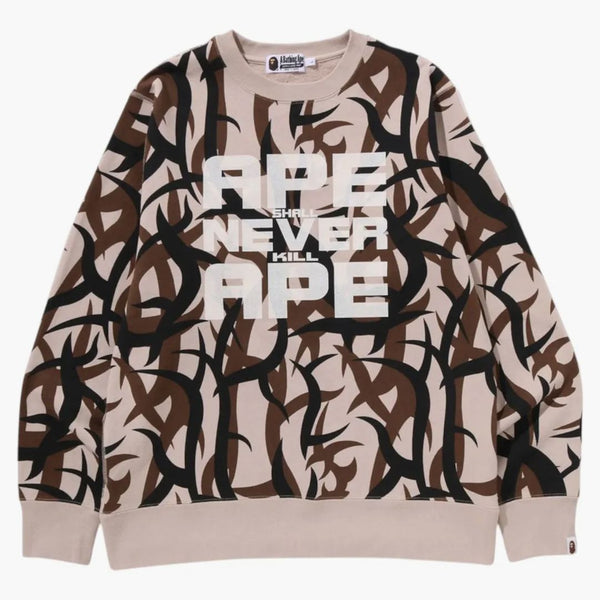 Bape Trial Camo Crewneck mikina béžová