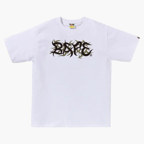 Bape Trial Camo Logo Tea White