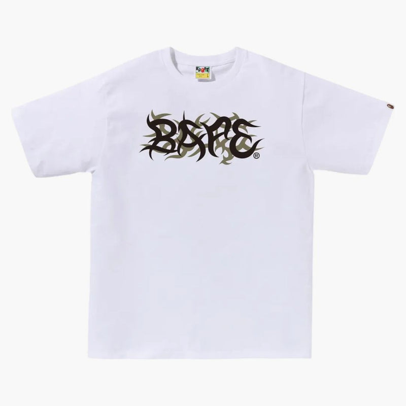Bape Trial Camo Logo Tea White