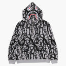 Bape Trial Camo Two Face Half Zip Pullover Hoodie Multicolor