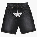 Bape Twin Sta Relaxed Fit Denim Shorts Shorts Black