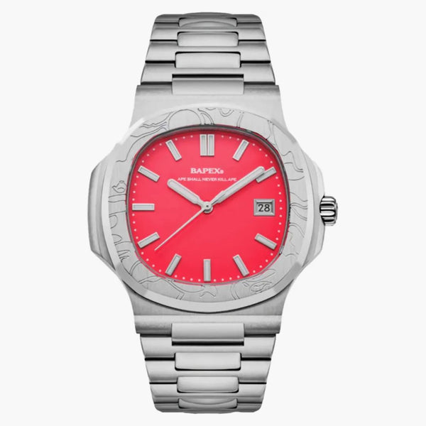Bape Type 10 Bapex #1 Watch Silver/pink 0zxwhm187309n