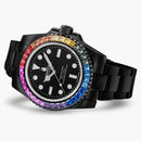 Bape Type 1 Bapex Crystal Stone Watch Black