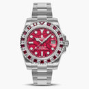 BAPE Tipo 1 Crystal Stone Bapex Watch Borgoña