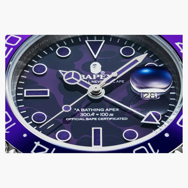 Bape Type 2 Bapex Color Camo Watch Purple