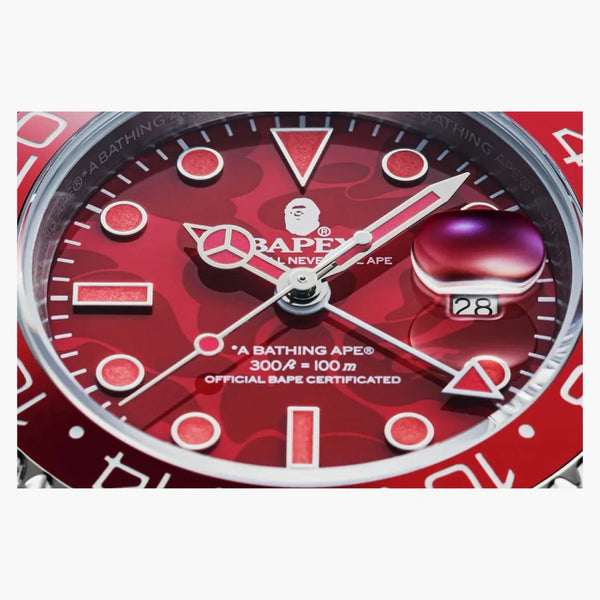 Bape Type 2 Bapex Color Camo Watch Red
