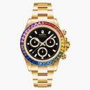 Bape Type 4 Bapex Crystal Stone Watch Gold