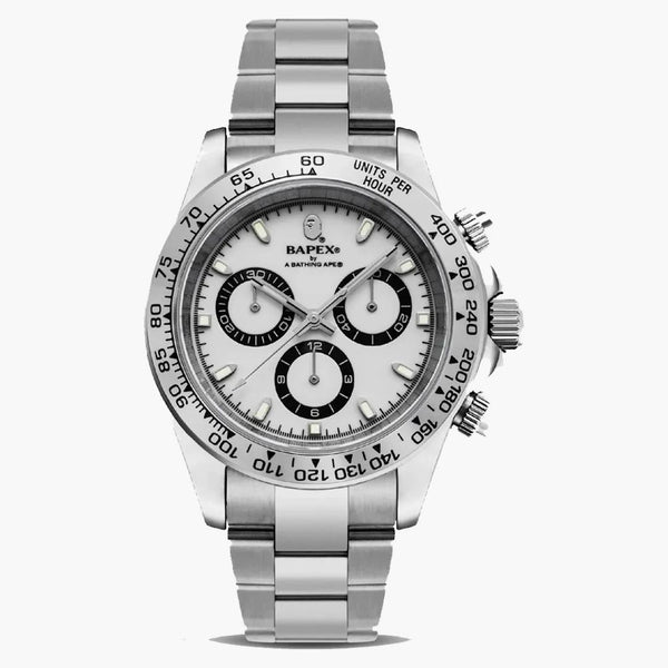 Bape Type 4 Bapex Watch Silver/white