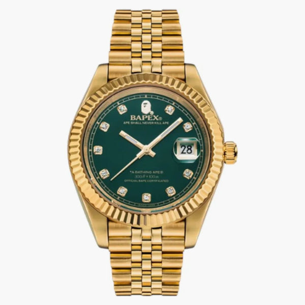 Bape Type 6 Bapex Watch Gold/green