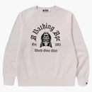 Bape Washed Effect Sweinshirt Marfil