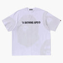 Bape Water Print Ape Head Relaxed Fit Tee White