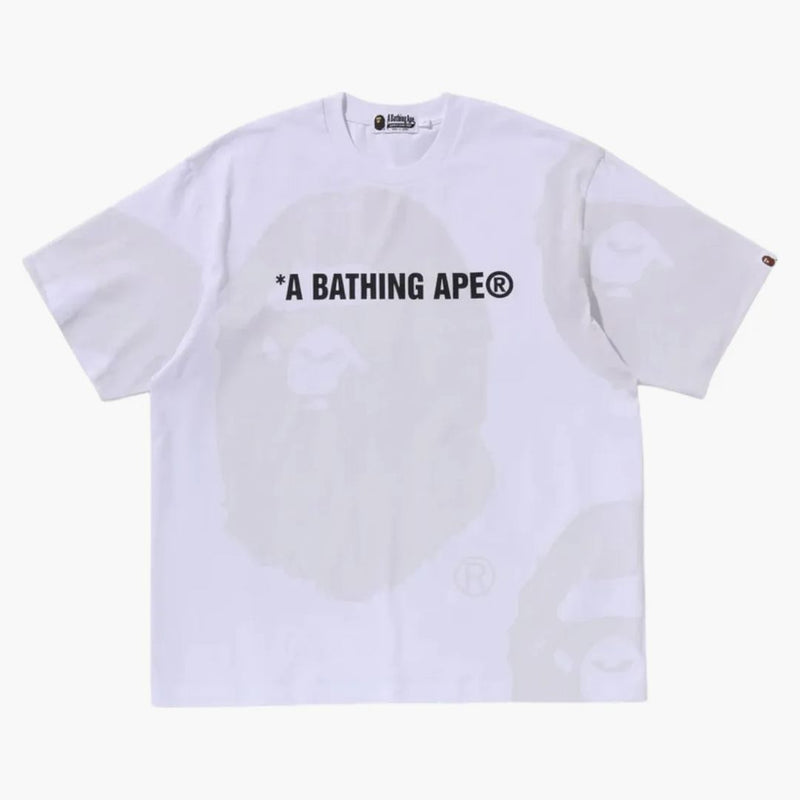 Bape Water Print Ape Head Relaxed Fit Tee White