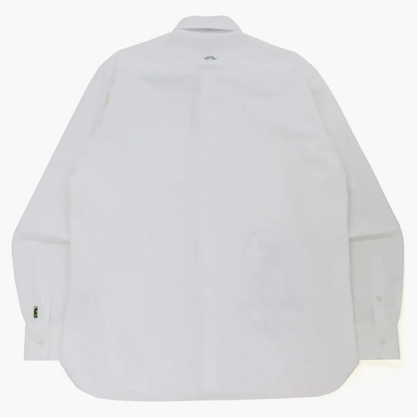 Bape Wide Logo Print Shirt White
